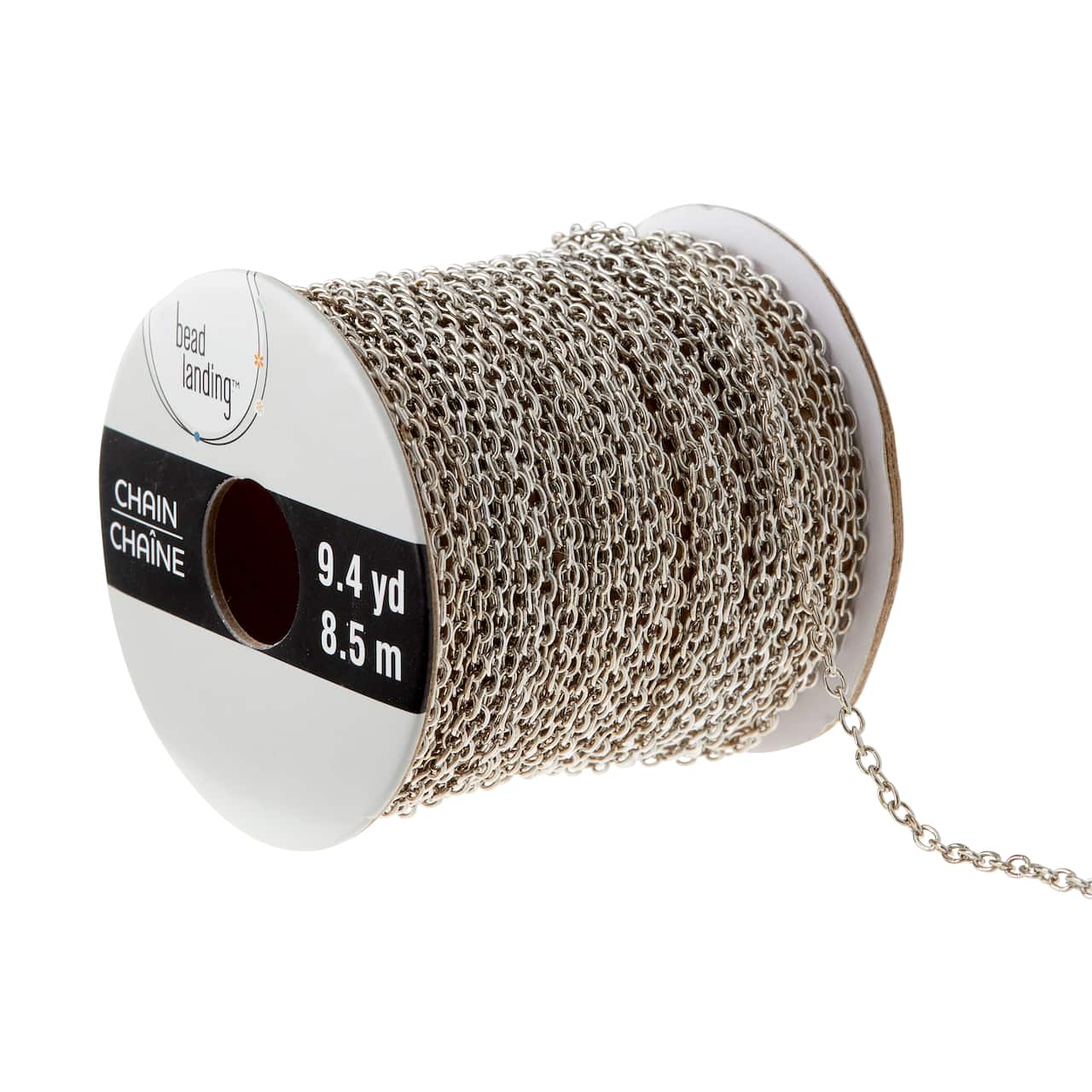 6 Pack: 9.4 yd. Rhodium Chain Spool by Bead Landing™